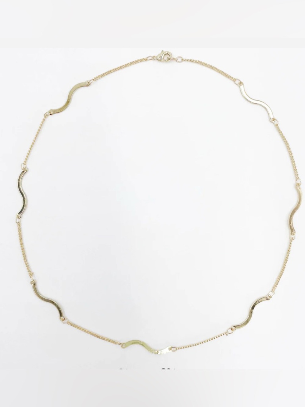 💘18k Gold Platted Squiggle Link Necklace